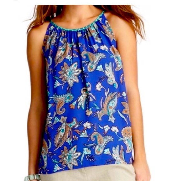 LOFT Tops - LOFT paisley sleeveless Halter top - M